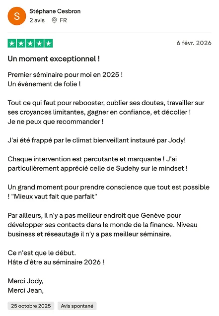 Avis d'un participant