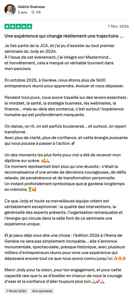 Avis d'un participant