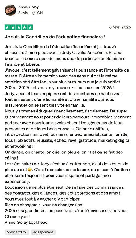 Avis d'un participant