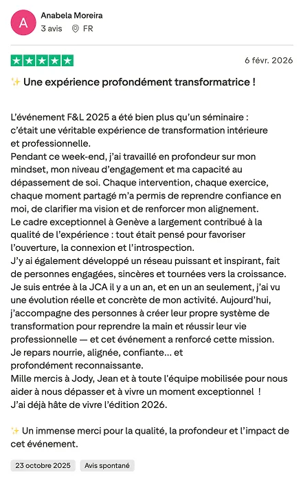 Avis d'un participant